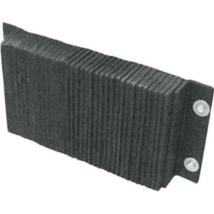 Black dock bumper on a white background. Warehouse dock bumper.