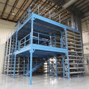 Mezzanine in a warehouse setting.