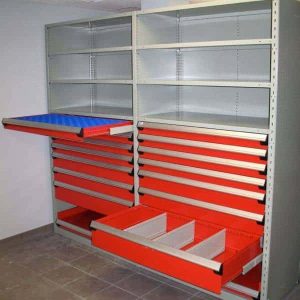 Modular Drawers in Shelving