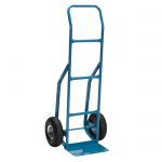 Blue off road hand truck on a white background.