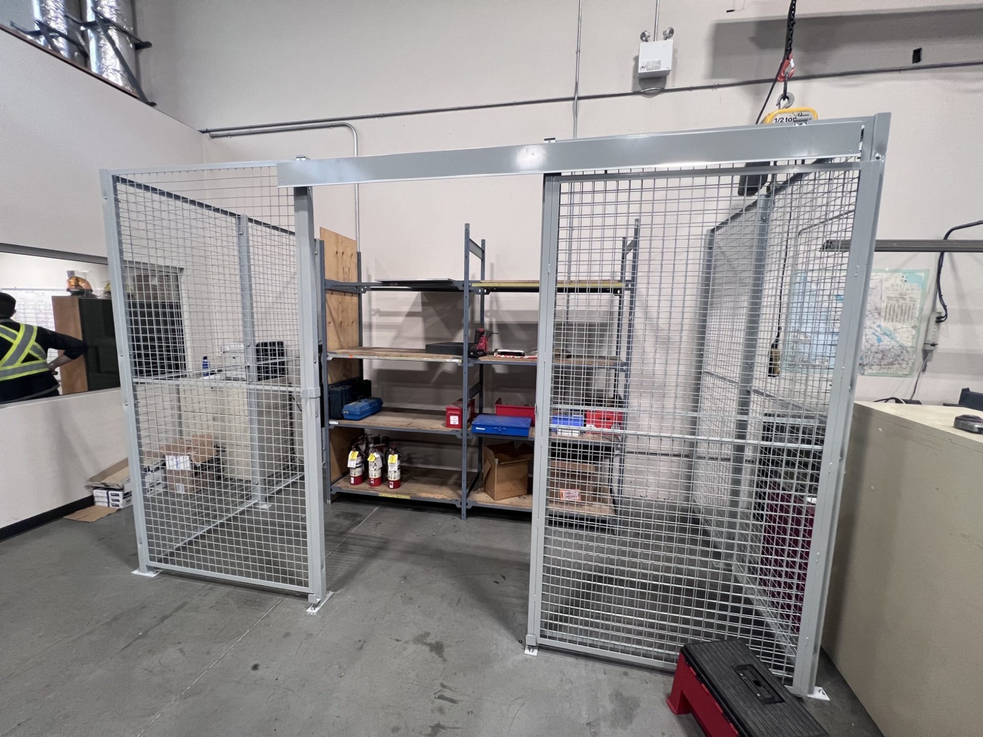 grey security wire fencing