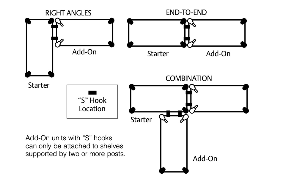 shelving starter and add-on units