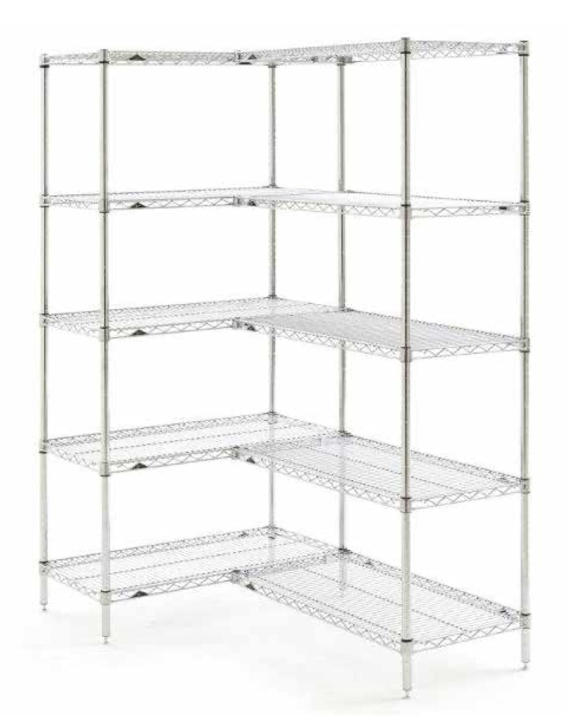 chrome wire shelving