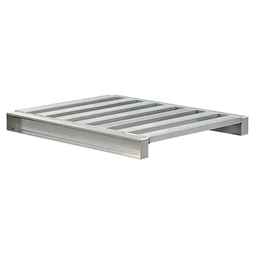 Aluminum channel pallet for warehouse settings