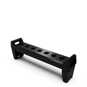 machining tool rack black on white background