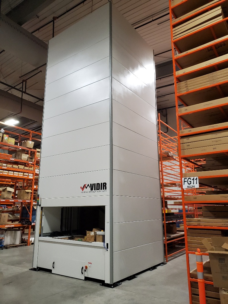 Vertical Lift Module in warehouse