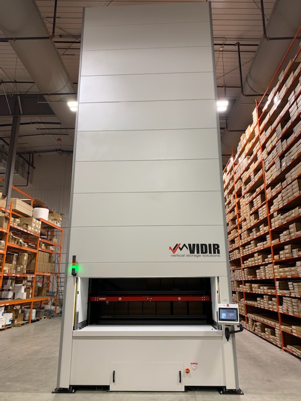 Vertical Lift Module in warehouse