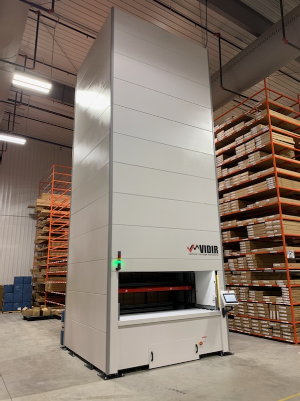 Vertical Lift Module in warehouse