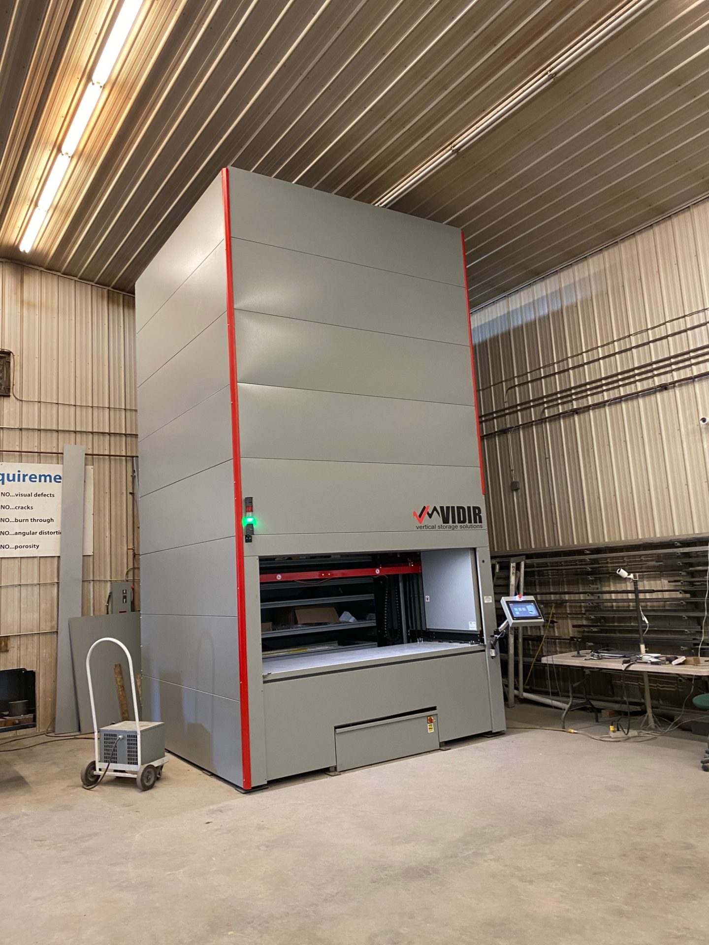 Vertical Lift Module in warehouse