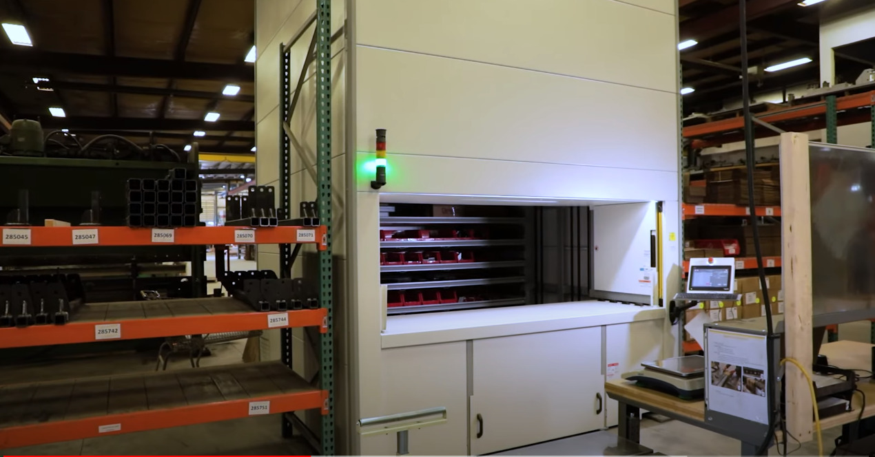 Vertical Lift Module in warehouse
