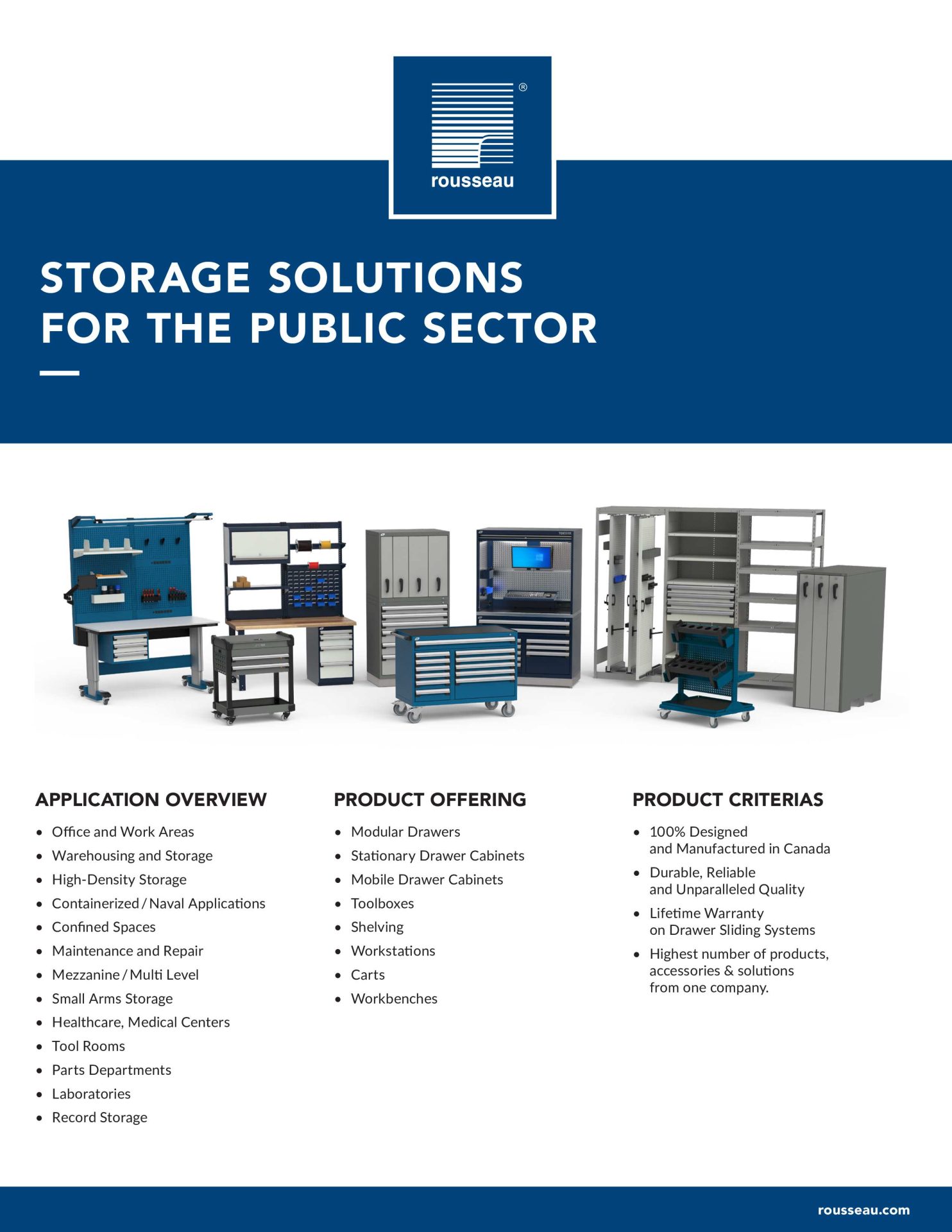 brochure cover for storage solutions for the public sector