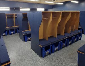 Langley Rams football team locker room