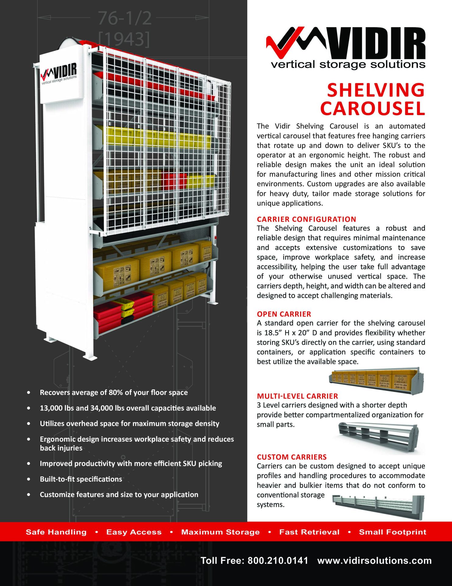 Vidir Shelving Carousel Brochure Cover
